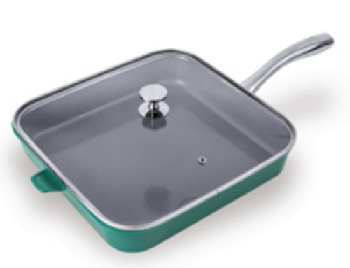 Aluminum square fry pan classic square die casting series