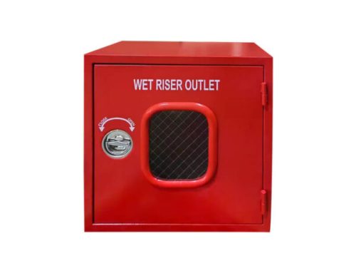 Wet landing valve cabinet